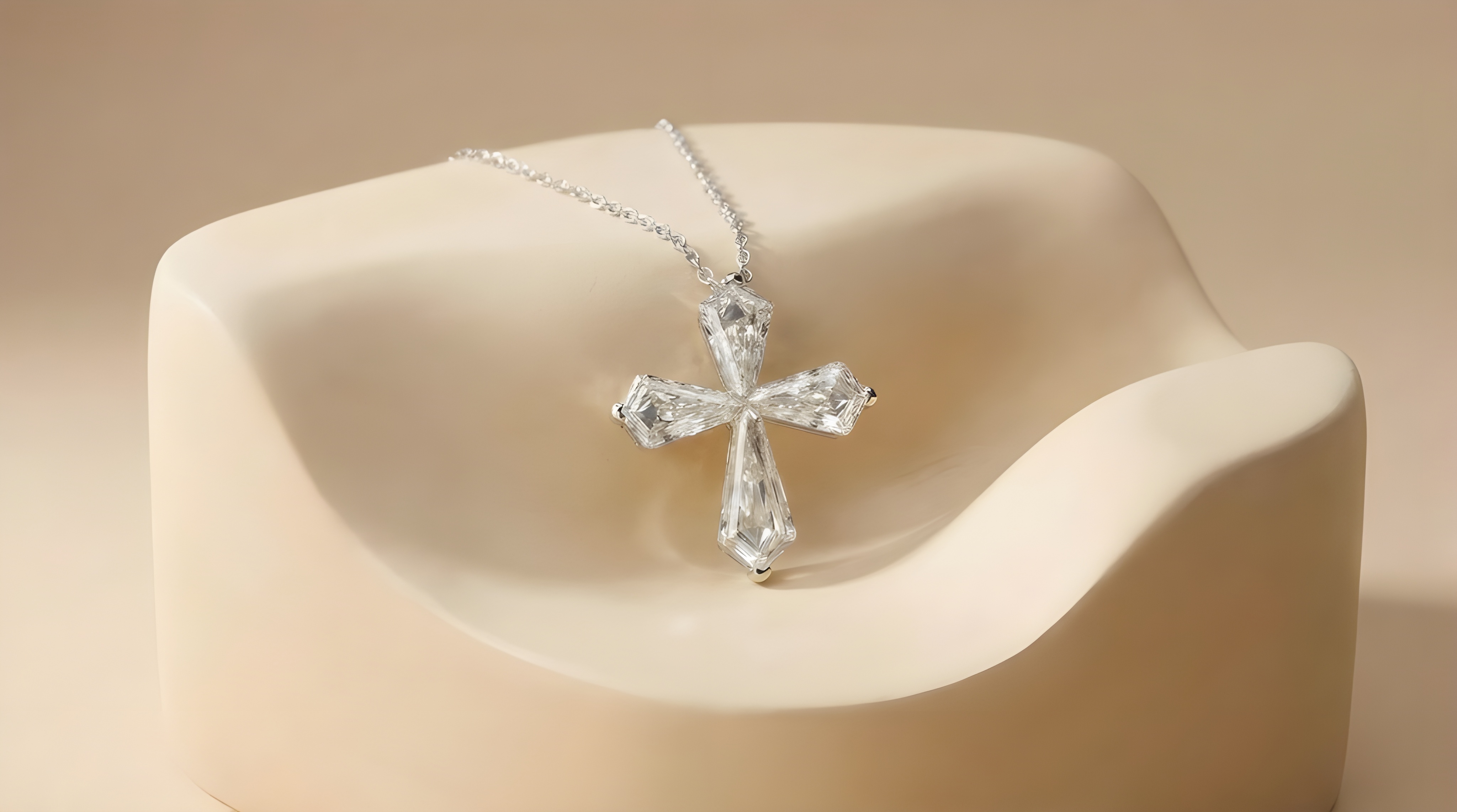 Misancta Crystal Cross Necklace